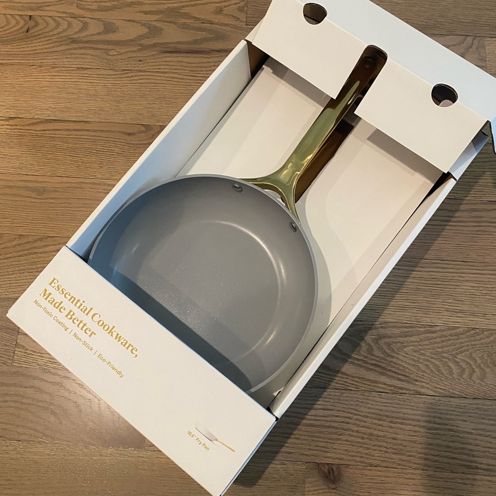 Caraway brand new Non-Stick Frying Pan with Gold Handle. 10.5 inches